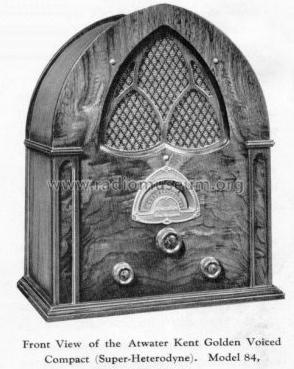 84 Golden Voice; Atwater Kent Mfg. Co (ID = 258324) Radio