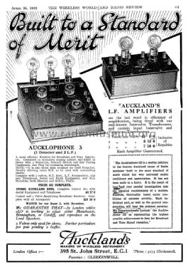 Crystal and 1 Valve Amplifying Receiver ; Auckland, G. Z. & (ID = 1096631) Galène