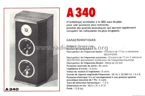 3-Way Speaker System A 340; Audax; Montreuil (ID = 1881905) Altavoz-Au
