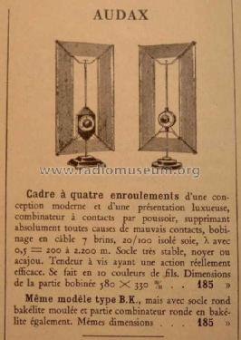 Cadre Audax à 4 enroulements BK; Audax; Montreuil (ID = 1556814) Antena