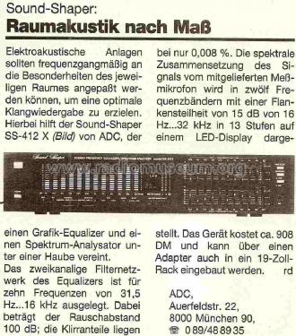 Sound-Shaper SS-412X; Audio Dynamics (ID = 1030898) Ampl/Mixer