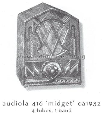 416 Midget ; Audiola Radio Co.; (ID = 1552559) Radio