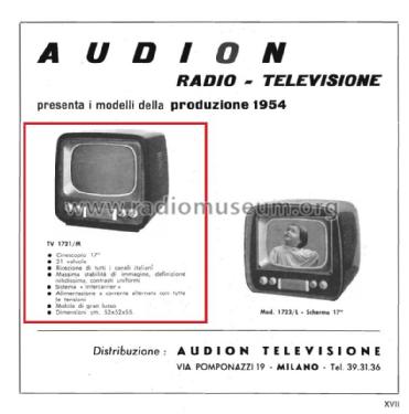 Televisore 1721/M; Audion; Bologna (ID = 3071321) Television