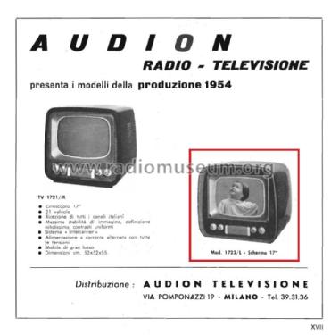 Televisore 1723/L; Audion; Bologna (ID = 3073637) Television