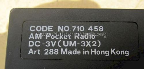 AM Pocket Radio 288 - 710 458; AudioSonic, (ID = 1409158) Radio