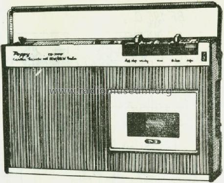 Cassetten-Recorder mit MW / UKW Radio Poppy CR-200W; Lehnert GmbH, Poppy; (ID = 401184) Radio