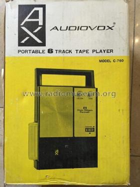 8 Tape Player Portable C-760; Audiovox Corporation (ID = 1795994) Sonido-V