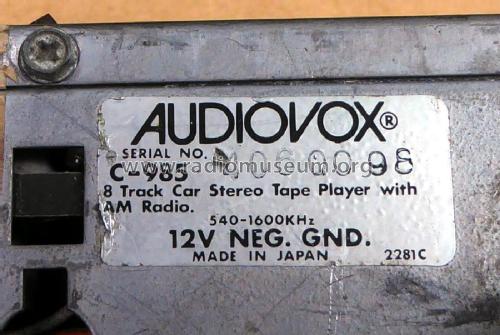 Stereo Eight C-985; Audiovox Corporation (ID = 1883457) Car Radio