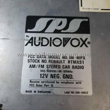 SPS Renault RTMXS1; Audiovox Corporation (ID = 2839834) Radio