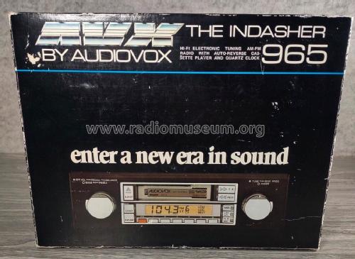 The Indasher AVX-965; Audiovox Corporation (ID = 2839325) Car Radio