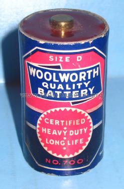 Woolworth Quality Battery - Certified Heavy Duty Log Life - Size D 700; Audition; label of (ID = 1733591) Power-S