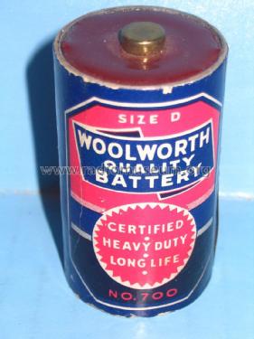 Woolworth Quality Battery - Certified Heavy Duty Log Life - Size D 700; Audition; label of (ID = 1733594) Power-S