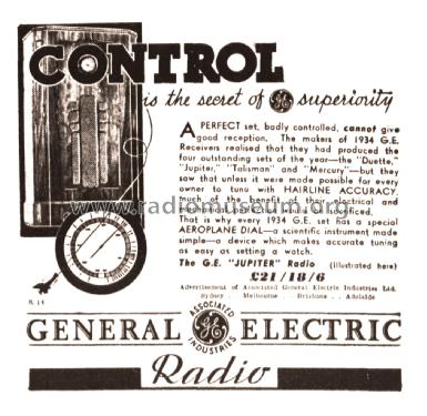 G.E. Jupiter 654E; Australian General (ID = 3033125) Radio