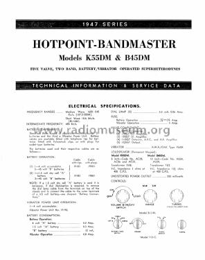 Hotpoint-Bandmaster K55DM; Australian General (ID = 2417605) Radio