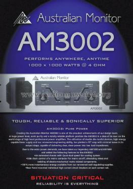 Australian Monitor AM3002; Australian Monitor (ID = 3047761) Ampl/Mixer
