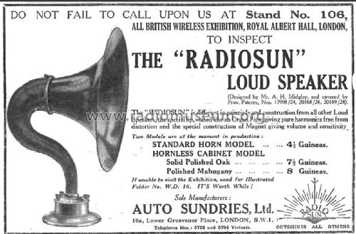 Radiosun Loudspeaker ; Radiosun Brand, Auto (ID = 2896503) Speaker-P