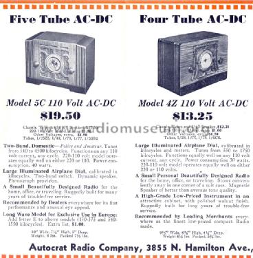 5-C ; Autocrat Radio Co.; (ID = 1379843) Radio