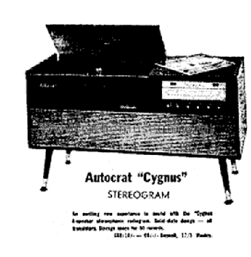 14 Transistor Solid State Stereogram Cygnus; Autocrat Radio Ltd.; (ID = 2981344) Radio