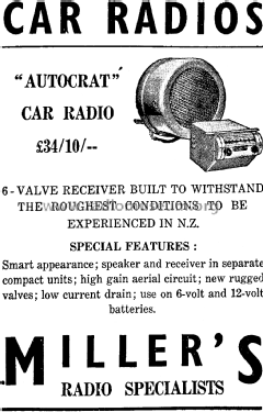 6-Valve; Autocrat Radio Ltd.; (ID = 2975702) Car Radio