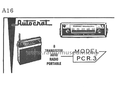 8 Transistor Auto Radio Portable PCR3; Autocrat Radio Ltd.; (ID = 2977397) Radio