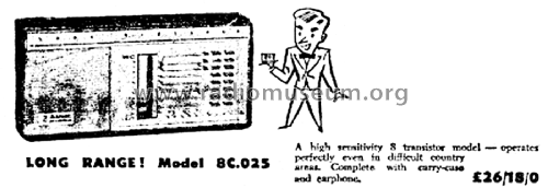 All Transistor Portable Long Distance 8C.025; Autocrat Radio Ltd.; (ID = 2977832) Radio