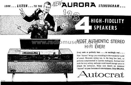 Aurora Stereogram 1424; Autocrat Radio Ltd.; (ID = 3025983) Radio