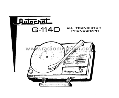 Autocrat All Transistor Phonograph G-1140; Autocrat Radio Ltd.; (ID = 2981428) R-Player