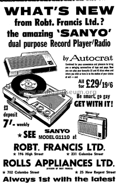 Autocrat Sanyo Portable Radio Phono G1110; Autocrat Radio Ltd.; (ID = 2979740) Radio