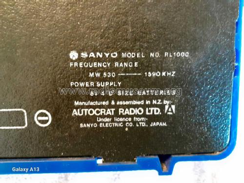 Sanyo Big Power All Transistor RL1000; Autocrat Radio Ltd.; (ID = 3083147) Radio