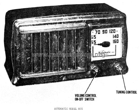 601 ; Automatic Radio Mfg. (ID = 618790) Radio