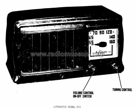 601 ; Automatic Radio Mfg. (ID = 861722) Radio