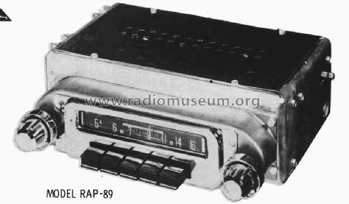 RAP-89 ; Automatic Radio Mfg. (ID = 560405) Car Radio