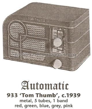 Tom Thumb 933 ; Automatic Radio Mfg. (ID = 1747122) Radio