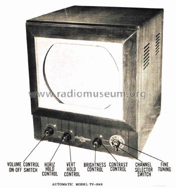 TV-1649 ; Automatic Radio Mfg. (ID = 2951086) Television