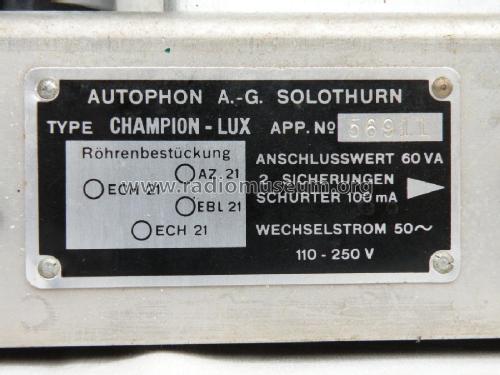 Champion-Lux ; Autophon AG inkl. (ID = 2143505) Radio