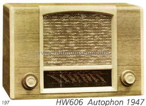 HW606; Autophon AG inkl. (ID = 1382) Radio