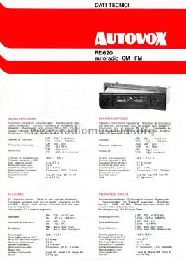 620; Autovox SPA; Roma (ID = 1980627) Car Radio