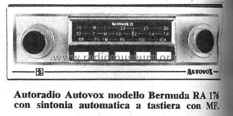 Bermuda RA176; Autovox SPA; Roma (ID = 134224) Car Radio