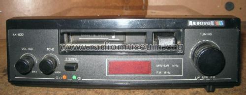 Cassette Deck AX-830; Autovox SPA; Roma (ID = 2054359) Car Radio