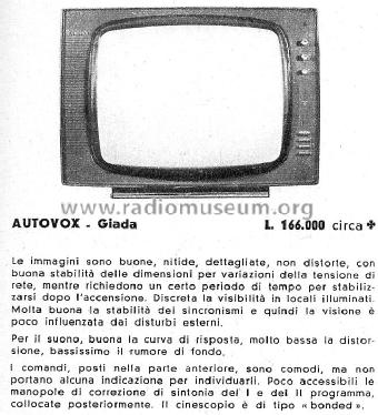 Giada ; Autovox SPA; Roma (ID = 2861903) Televisore