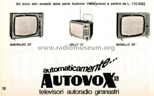 Gioiello ; Autovox SPA; Roma (ID = 2610682) Television