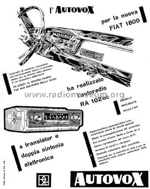 RA-102; Autovox SPA; Roma (ID = 2139716) Car Radio