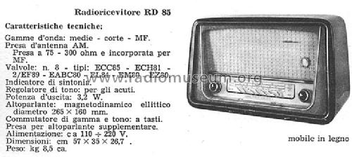 RD85; Autovox SPA; Roma (ID = 783755) Radio