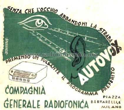 RRA663; Autovox SPA; Roma (ID = 2463691) Car Radio
