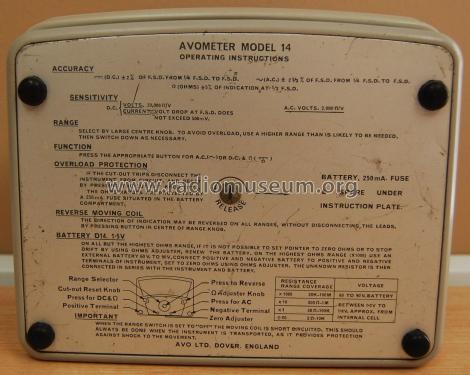 AvoMeter 14; AVO Ltd.; London (ID = 2889284) Equipment