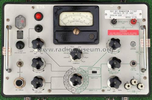 Transistor Test Set CT 537; AVO Ltd.; London (ID = 1899184) Equipment