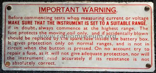 Universal AvoMeter 5; AVO Ltd.; London (ID = 2146280) Equipment