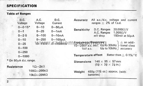 AvoMeter 72; AVO Ltd.; London (ID = 2120919) Equipment