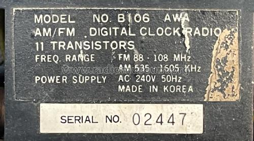 B106; AWA-Thorn Consumer (ID = 3064003) Radio