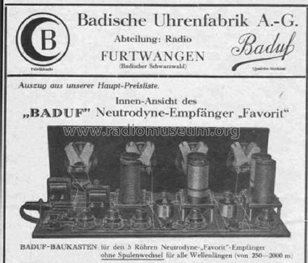 Favorit ; Baduf, Badische (ID = 605023) Radio